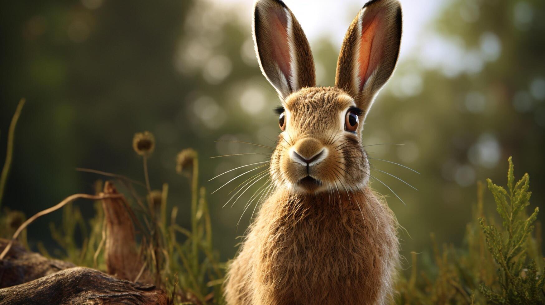 AI generated hare high quality image photo