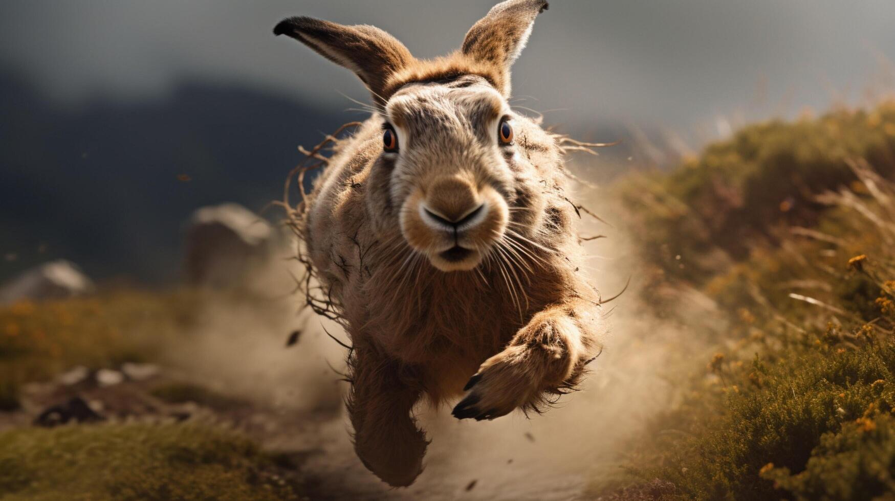 AI generated hare high quality image photo