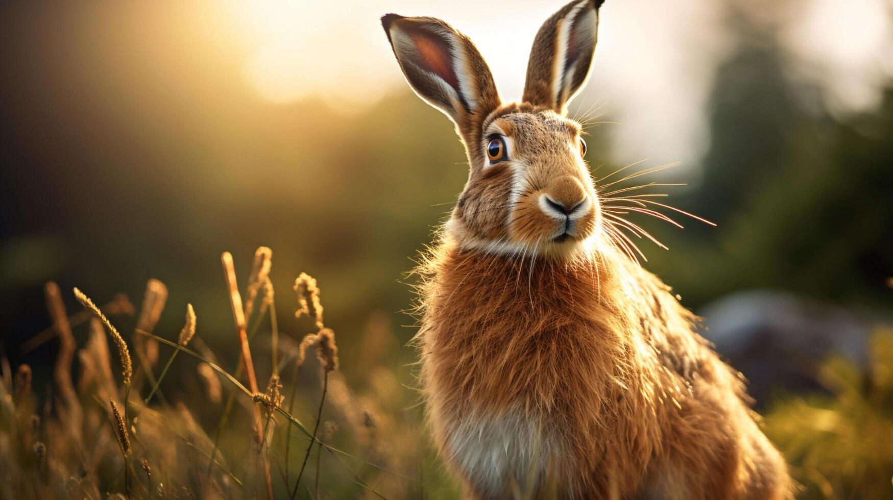 AI generated hare high quality image photo