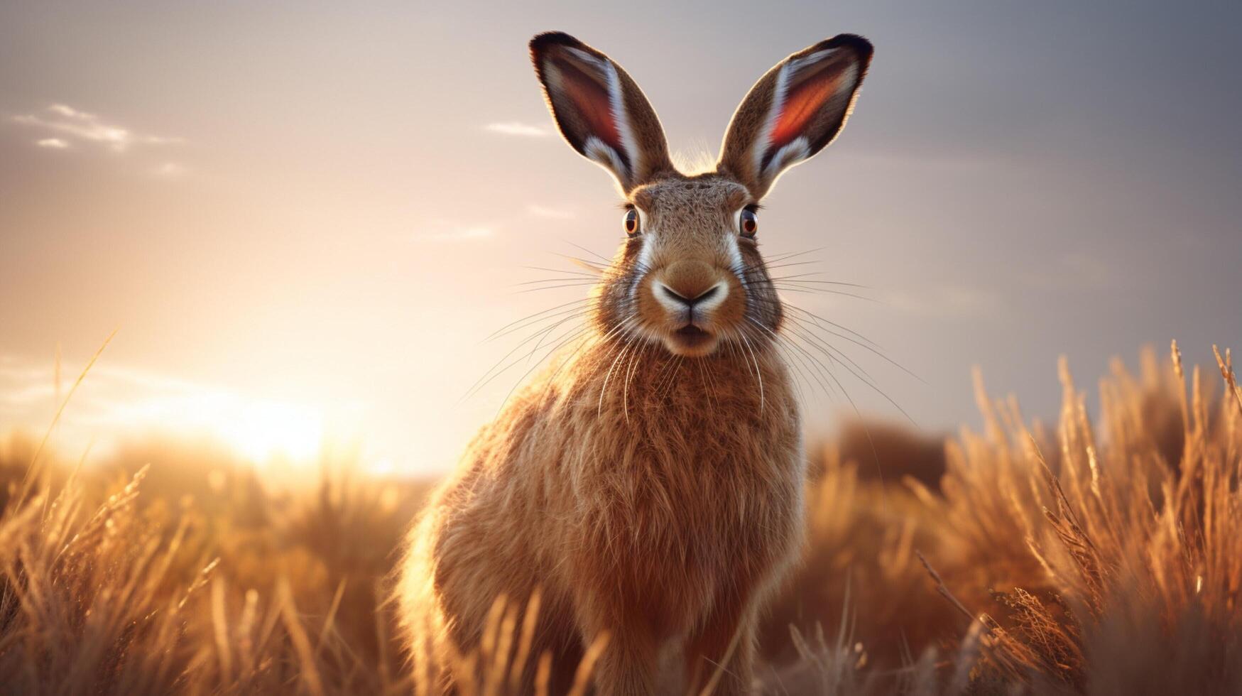 AI generated hare high quality image photo
