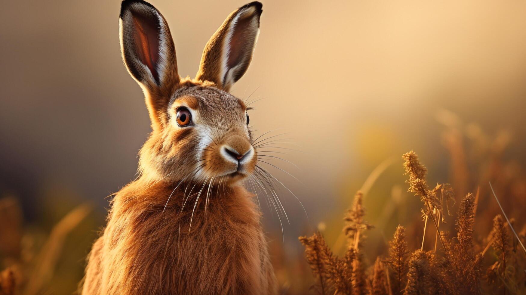 AI generated hare high quality image photo