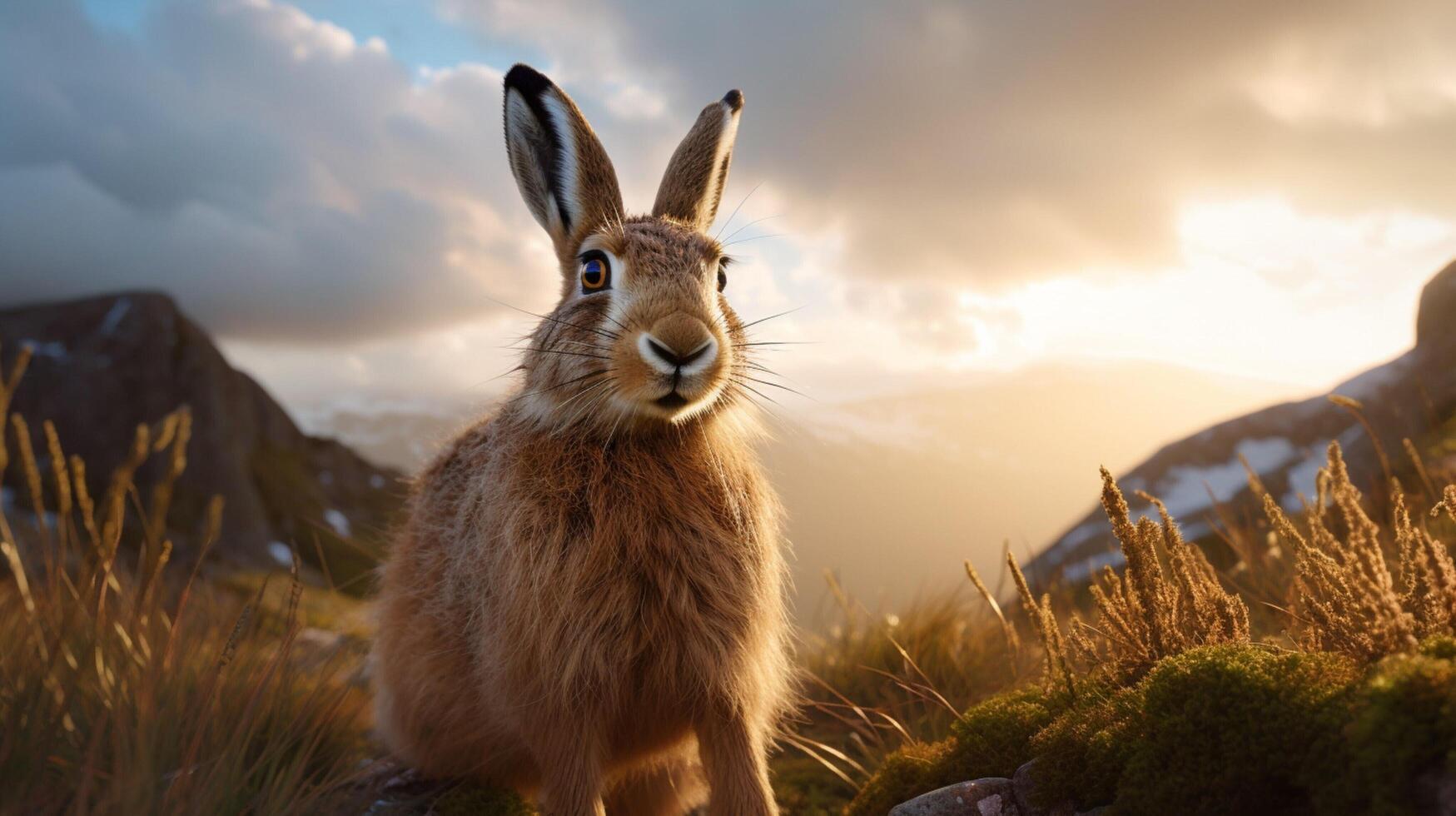 AI generated hare high quality image photo