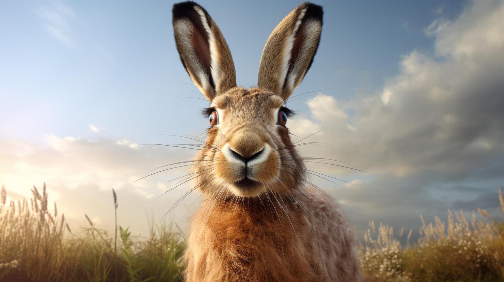 AI generated hare high quality image photo