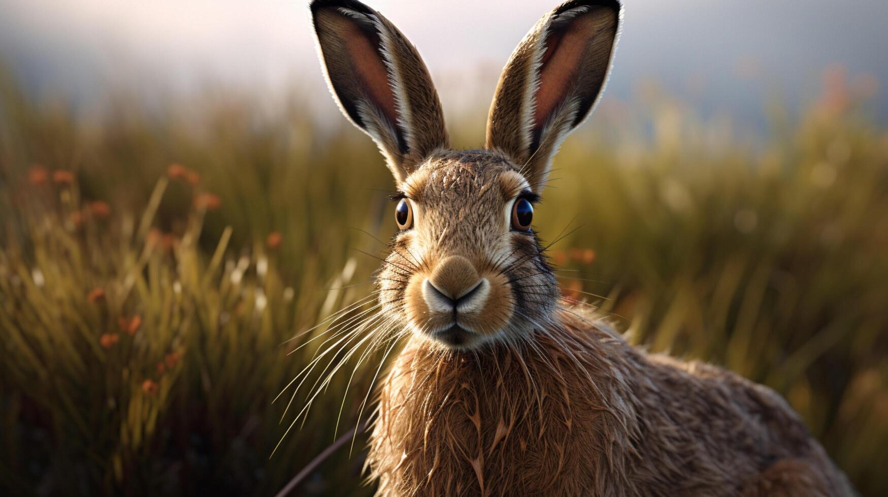 AI generated hare high quality image photo