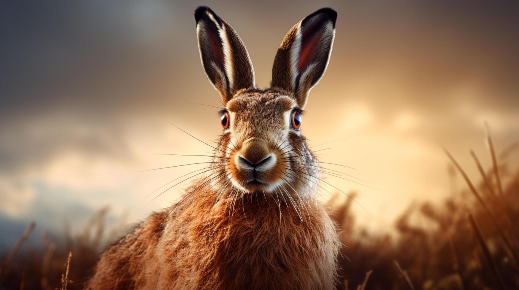 AI generated hare high quality image photo