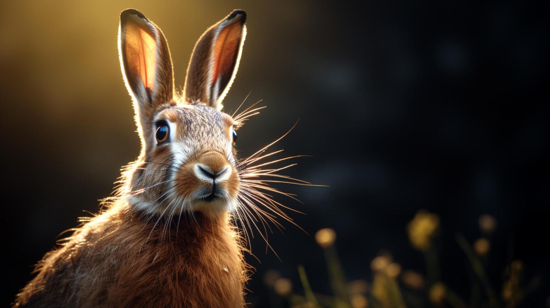 AI generated hare high quality image photo