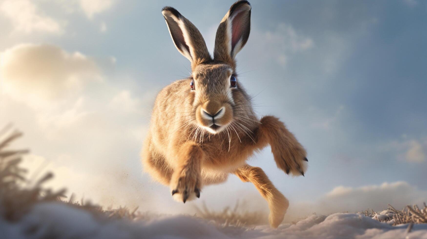 AI generated hare high quality image photo