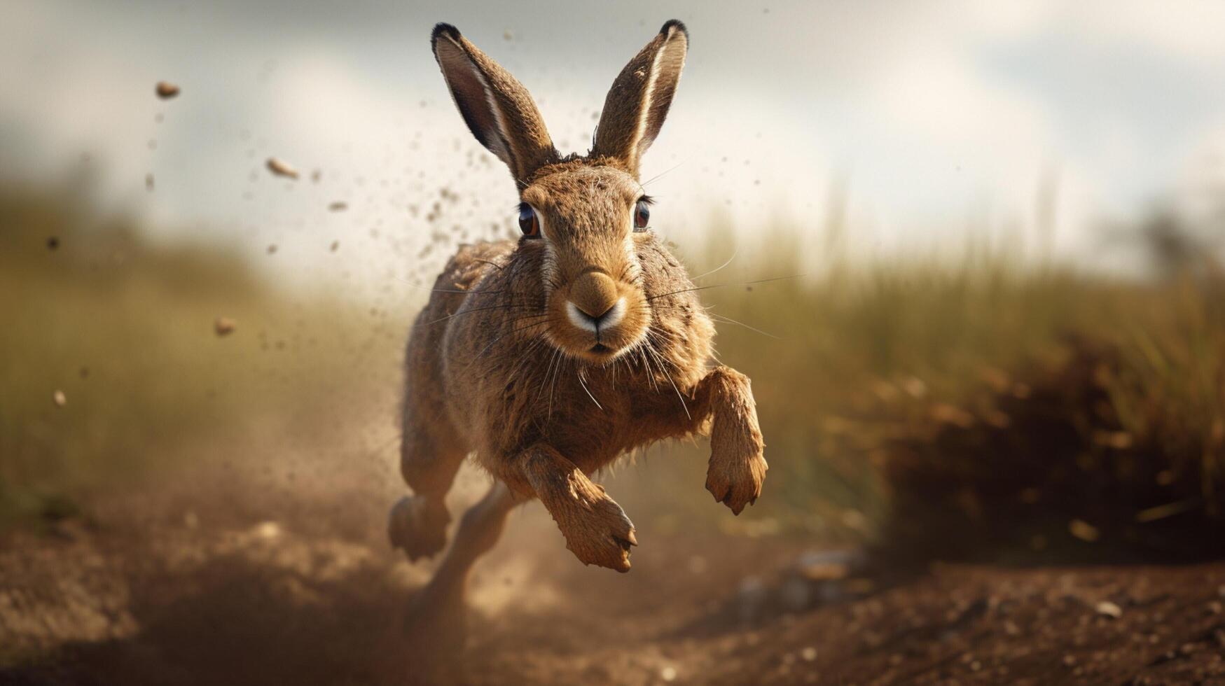 AI generated hare high quality image photo