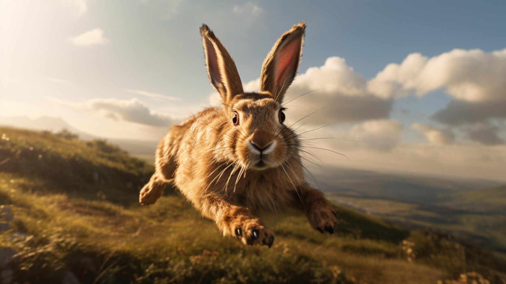 AI generated hare high quality image photo