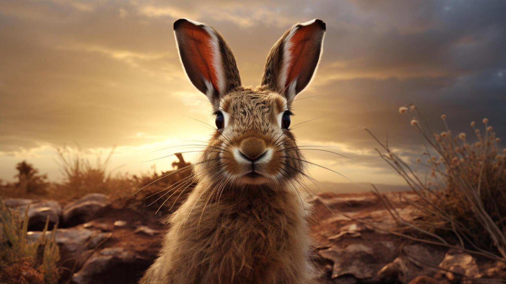 AI generated hare high quality image photo
