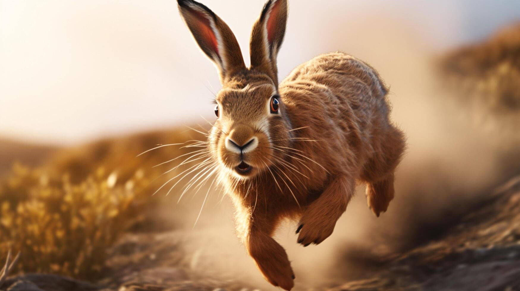 AI generated hare high quality image photo