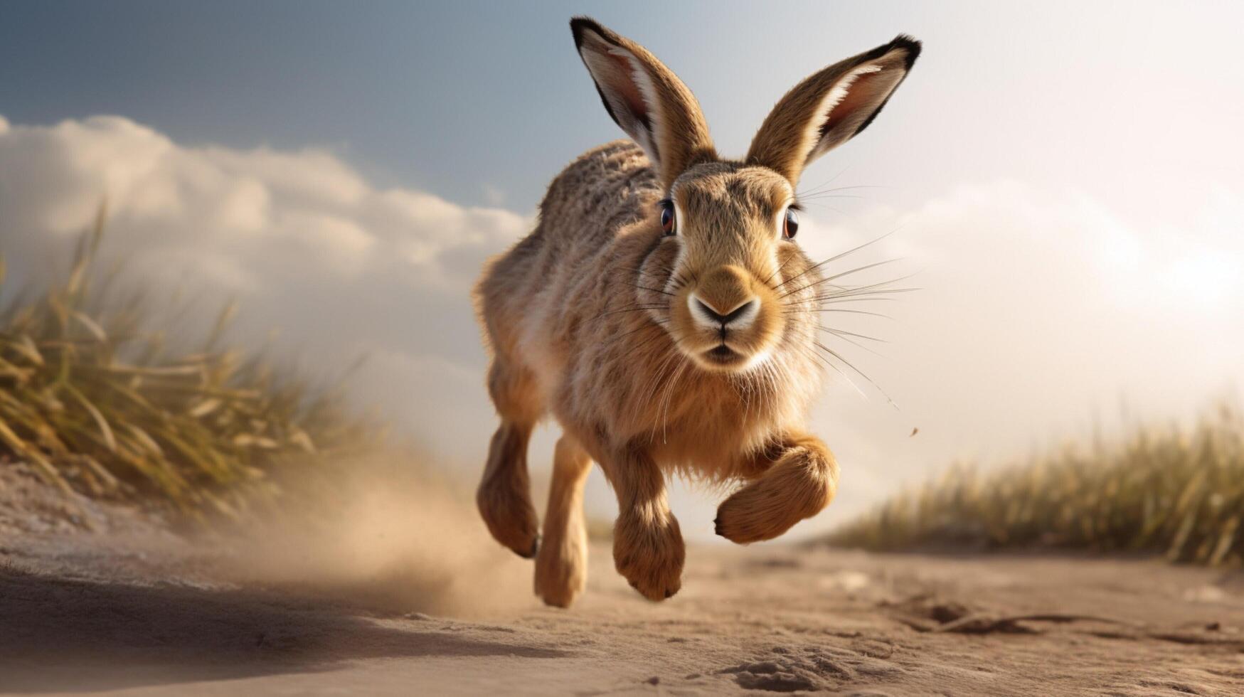 AI generated hare high quality image photo