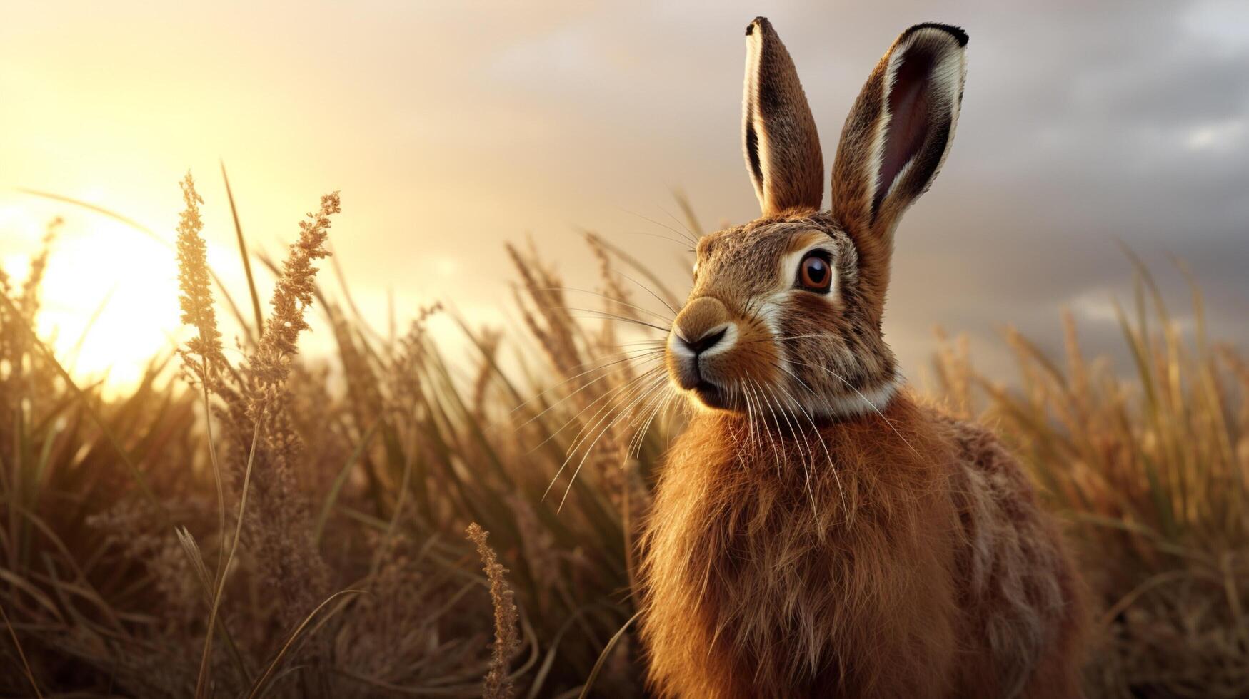 AI generated hare high quality image photo