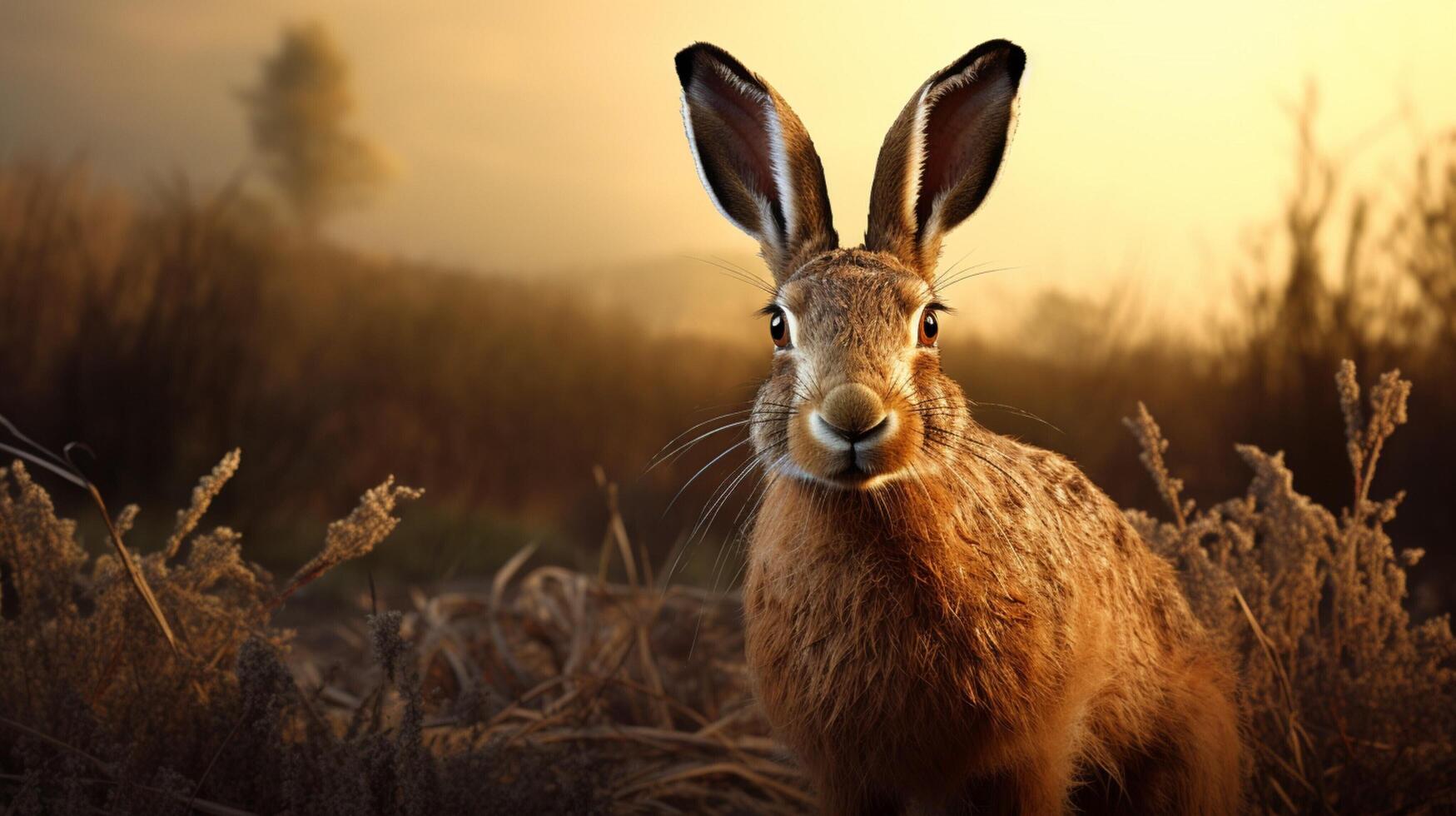 AI generated hare high quality image photo