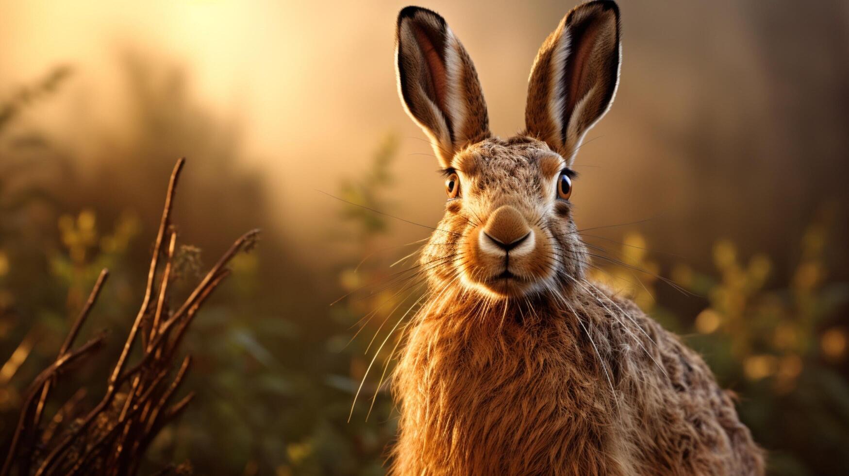 AI generated hare high quality image photo