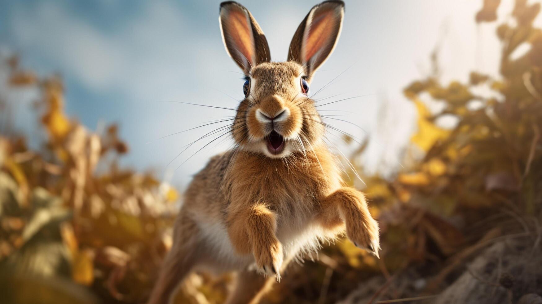 AI generated hare high quality image photo