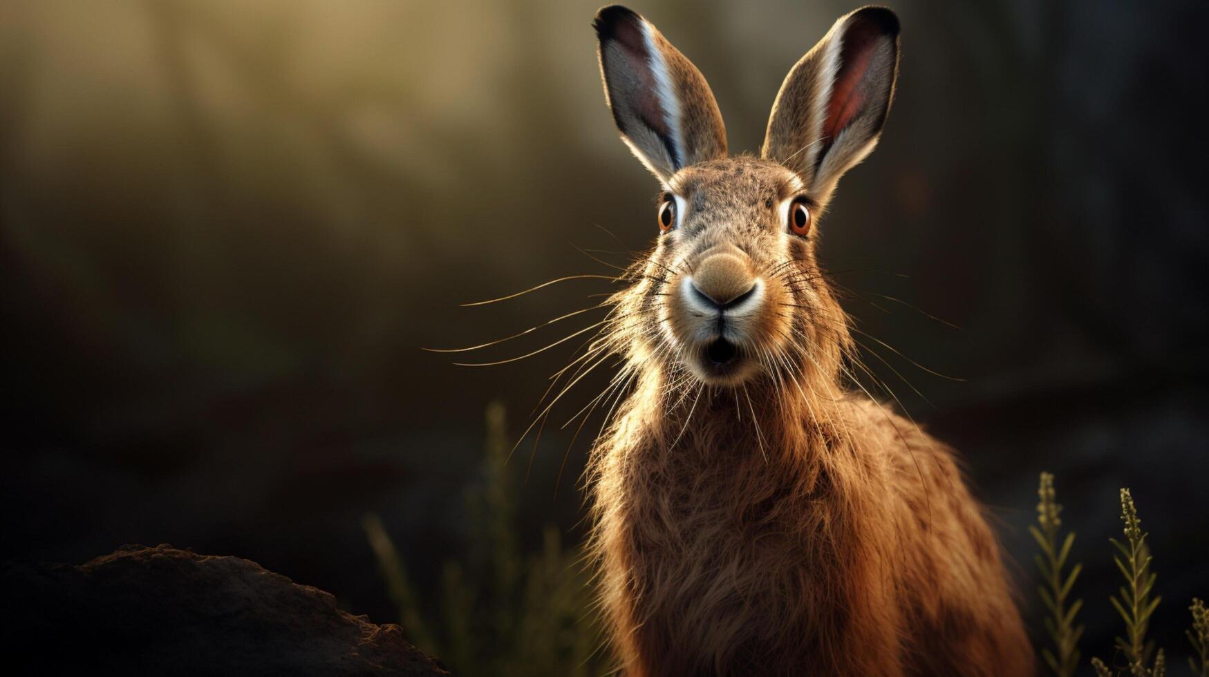 AI generated hare high quality image photo