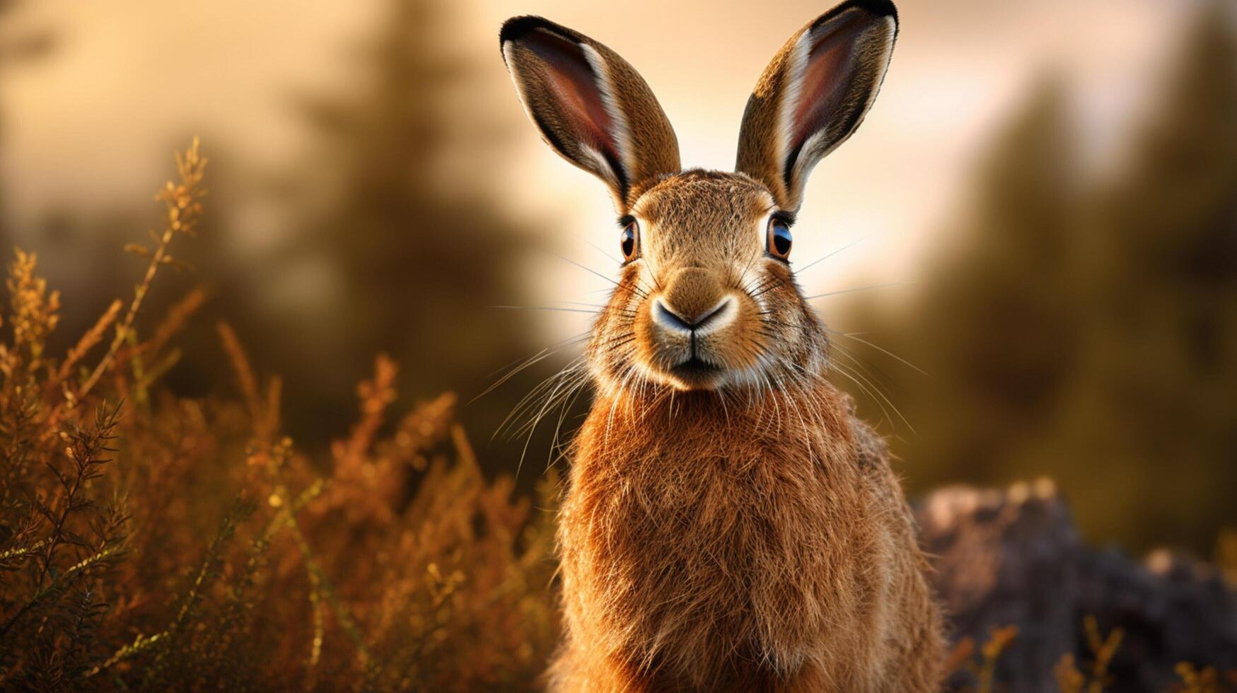 AI generated hare high quality image photo