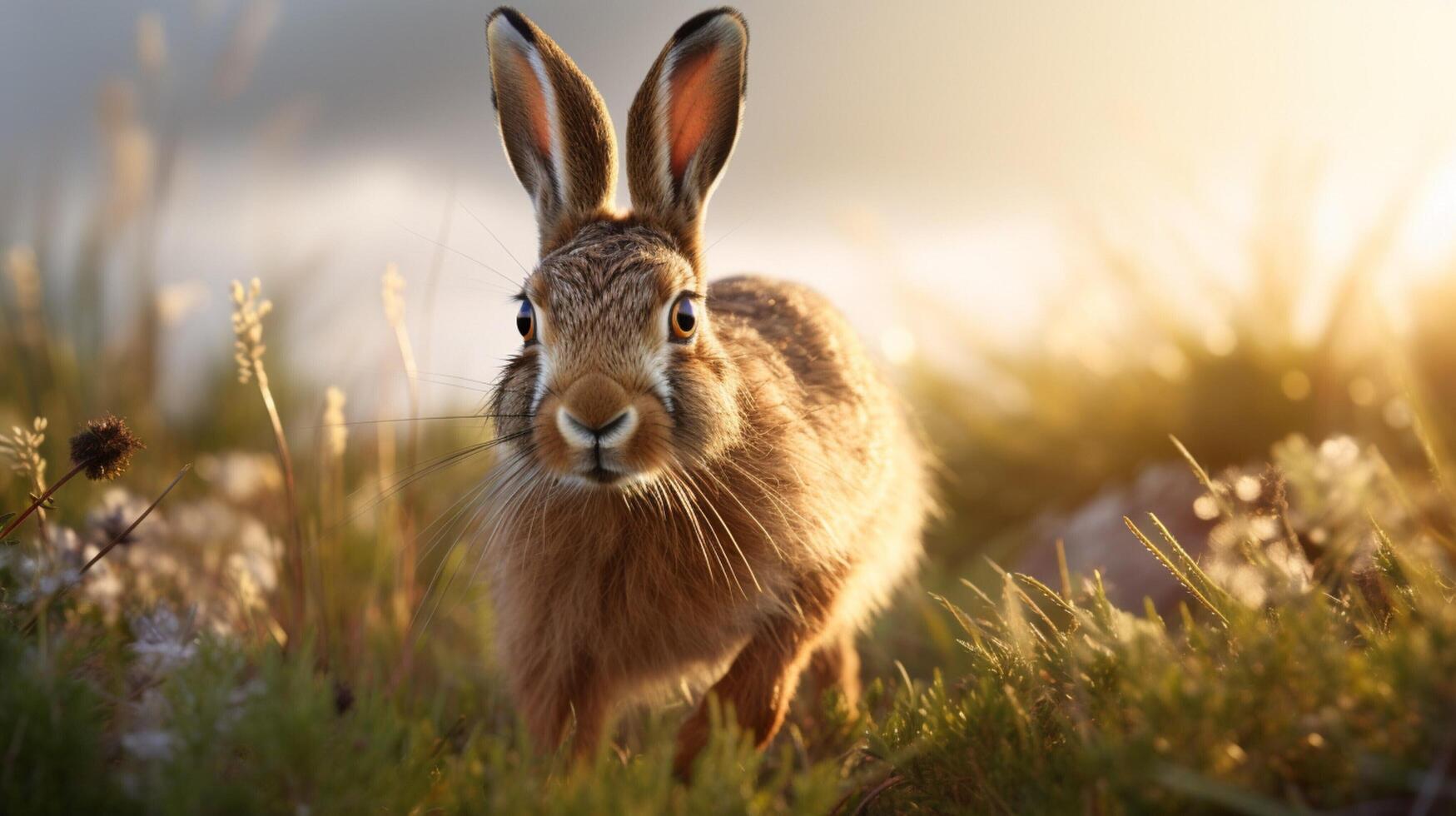 AI generated hare high quality image photo