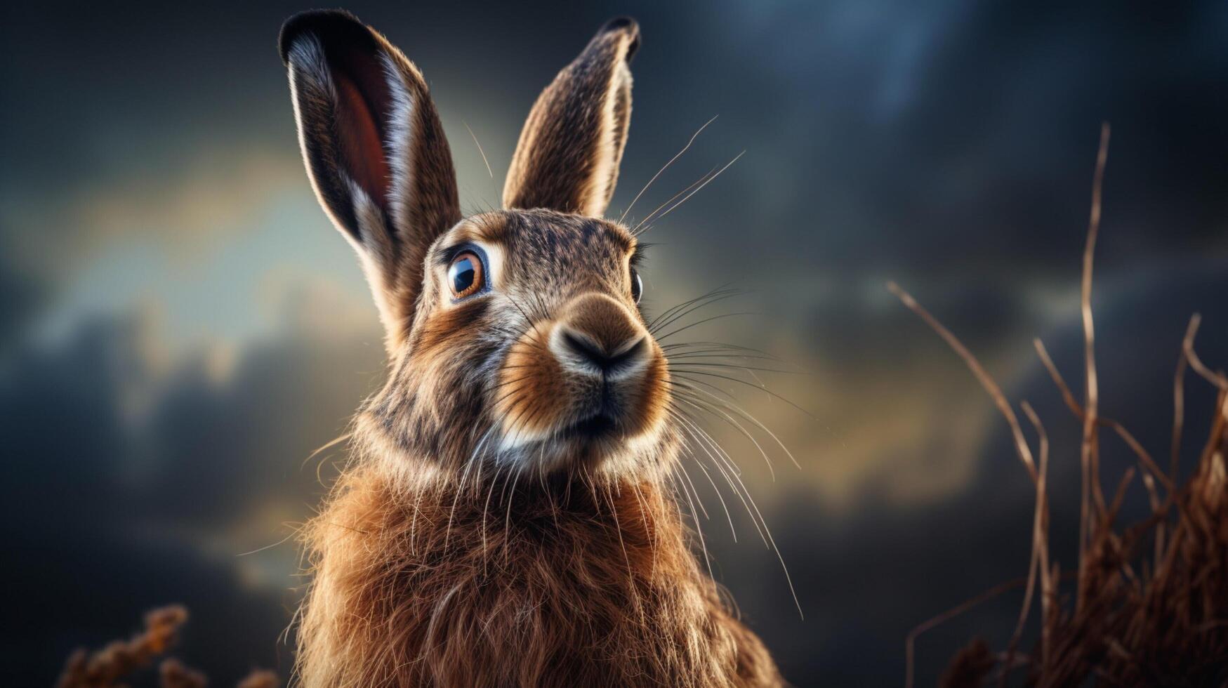 AI generated hare high quality image photo