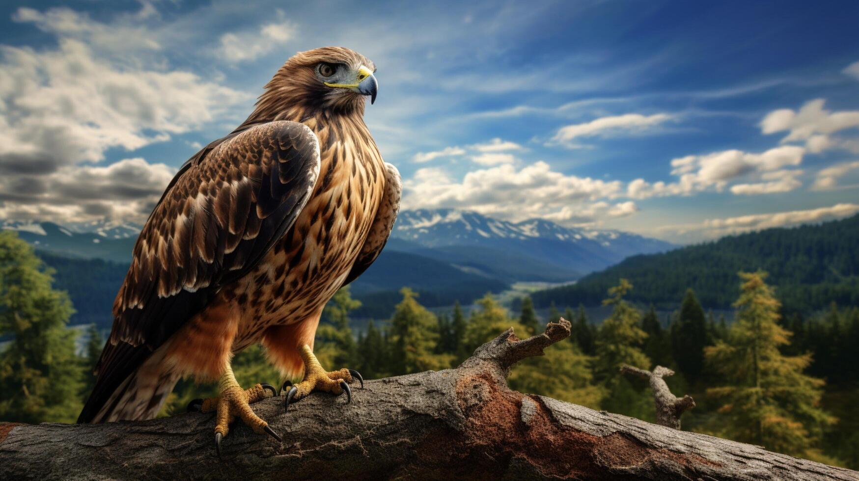 AI generated hawk high quality image photo