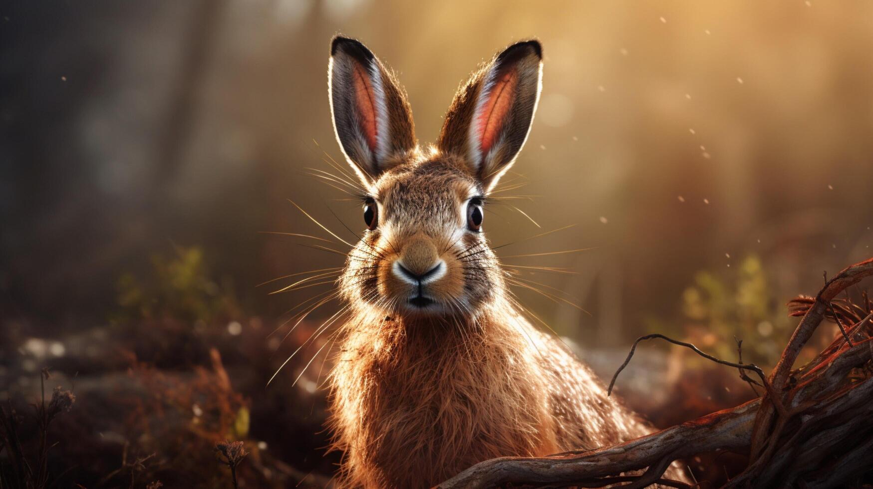 AI generated hare high quality image photo