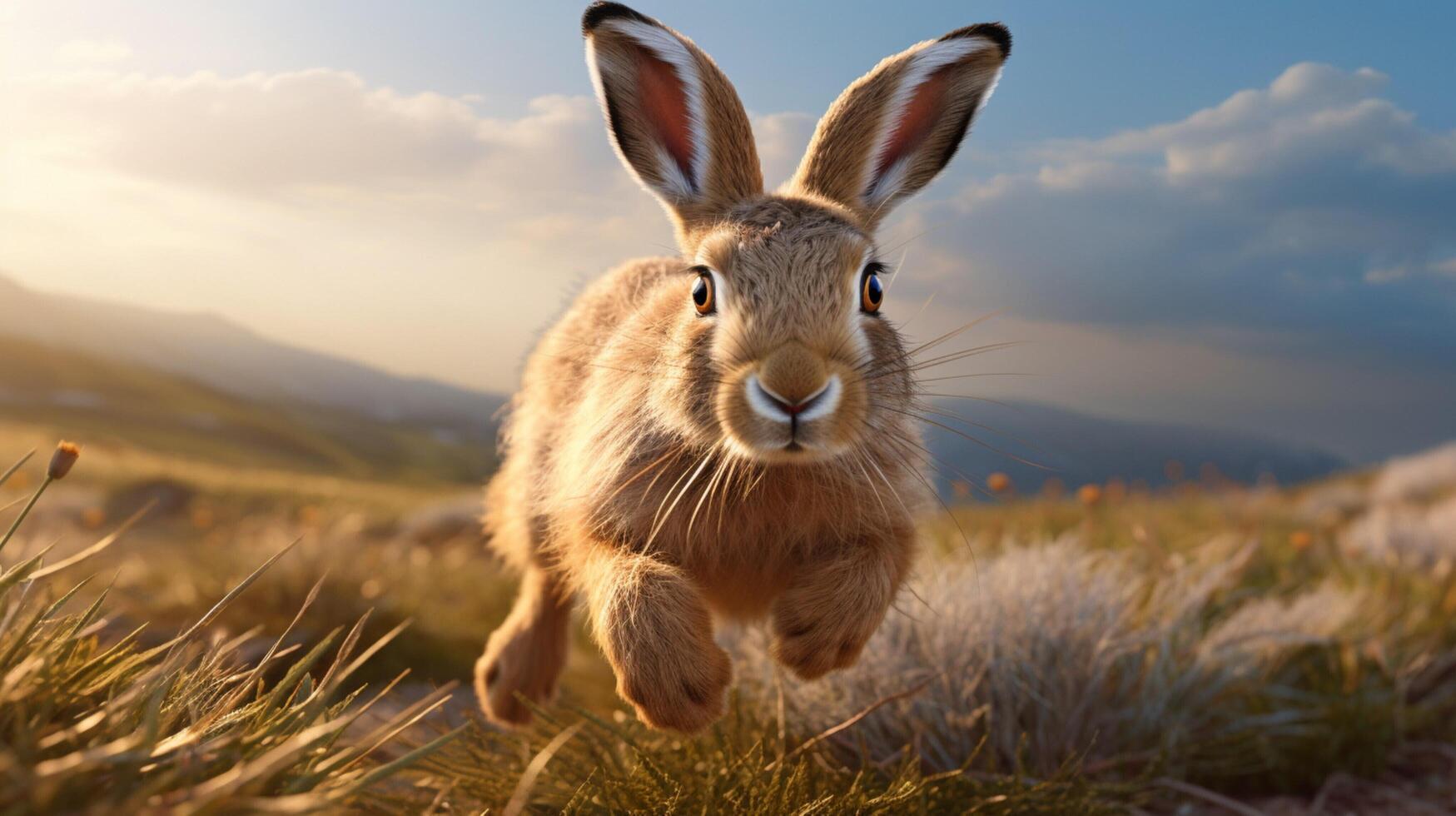 AI generated hare high quality image photo