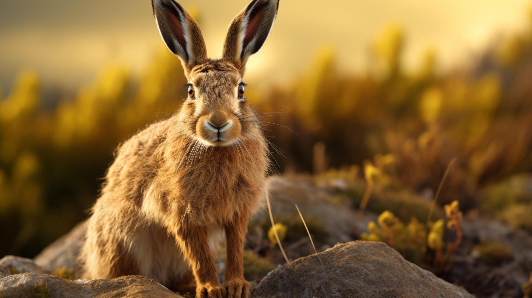 AI generated hare high quality image photo