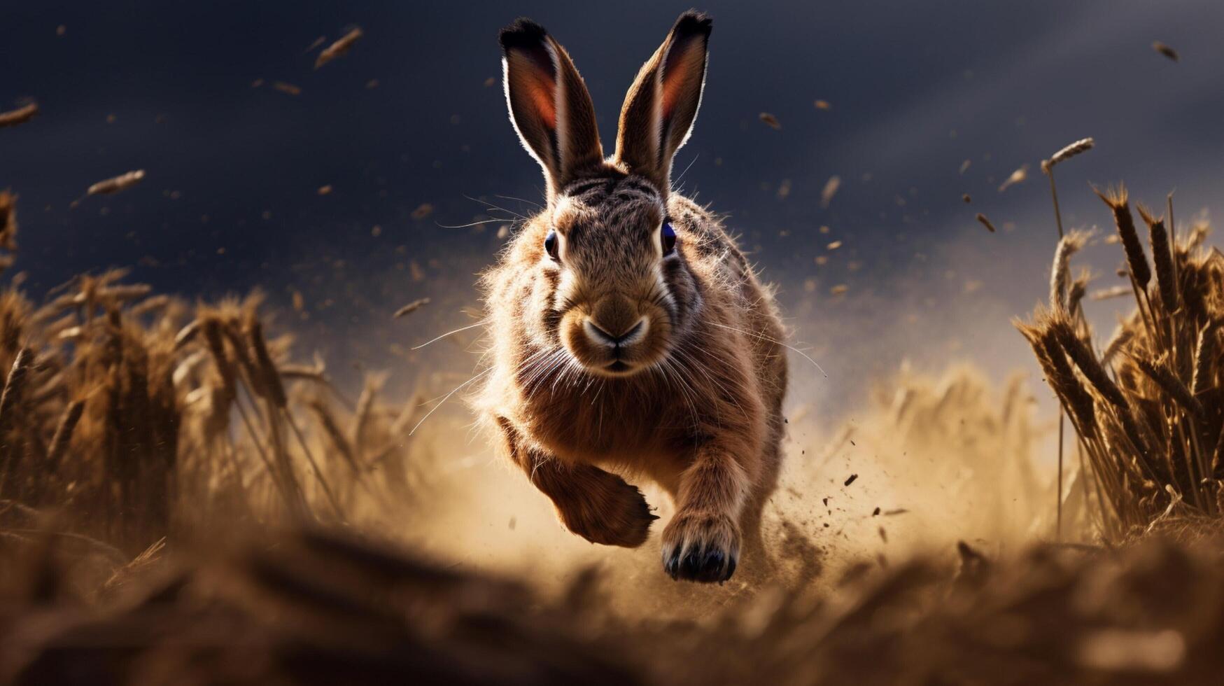 AI generated hare high quality image photo