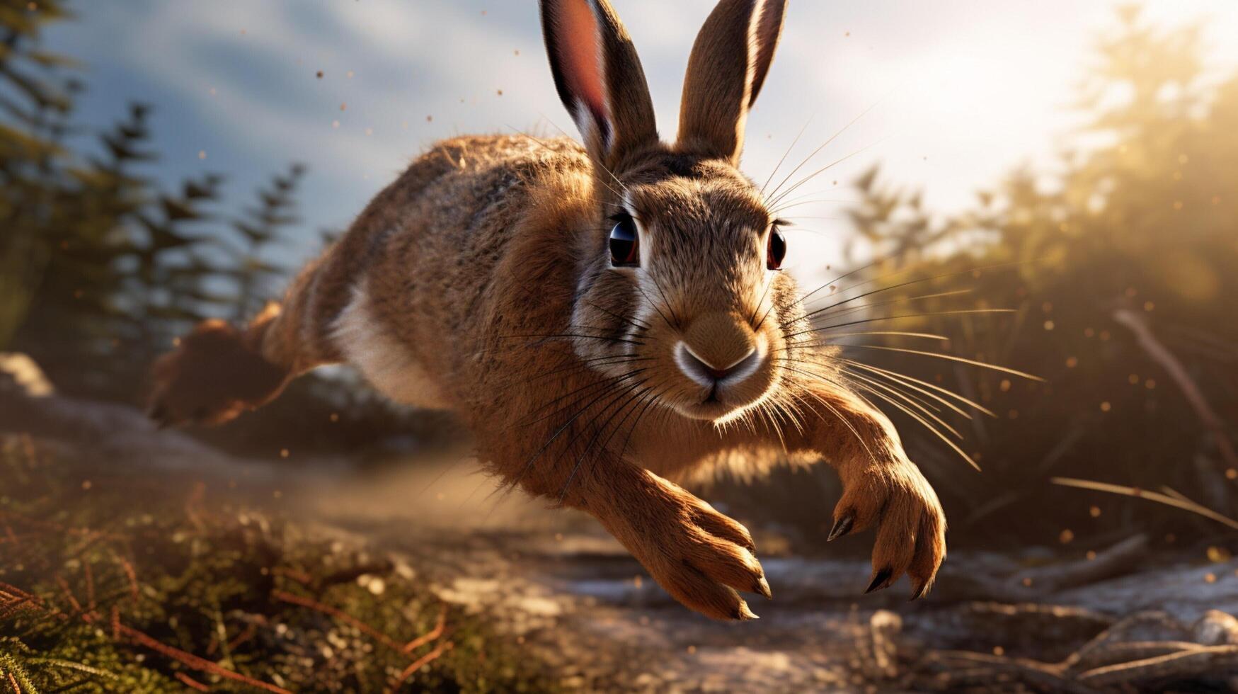 AI generated hare high quality image photo