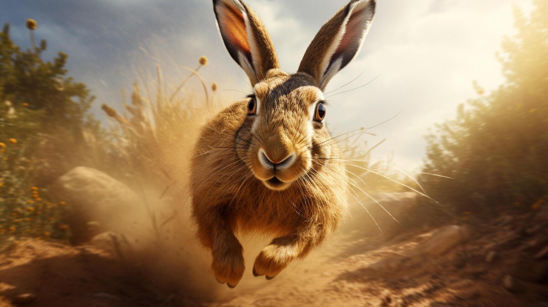 AI generated hare high quality image photo