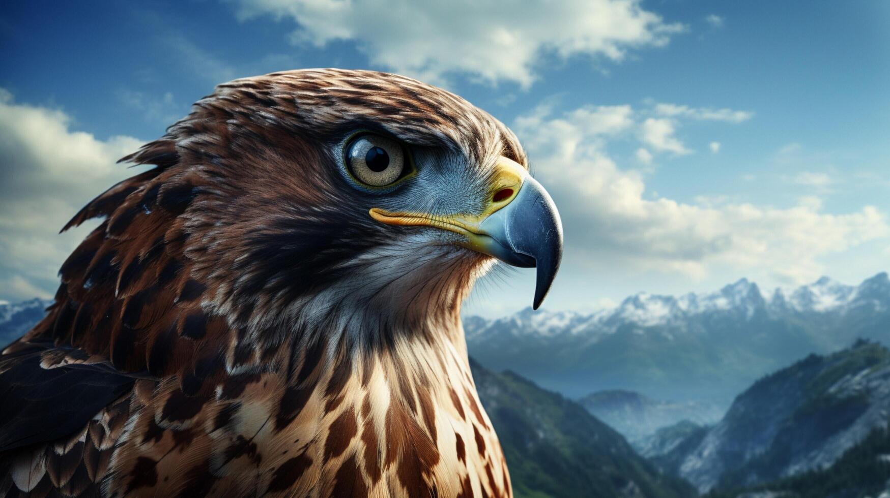 AI generated hawk high quality image photo