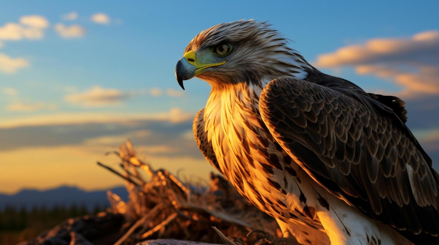 AI generated hawk high quality image photo