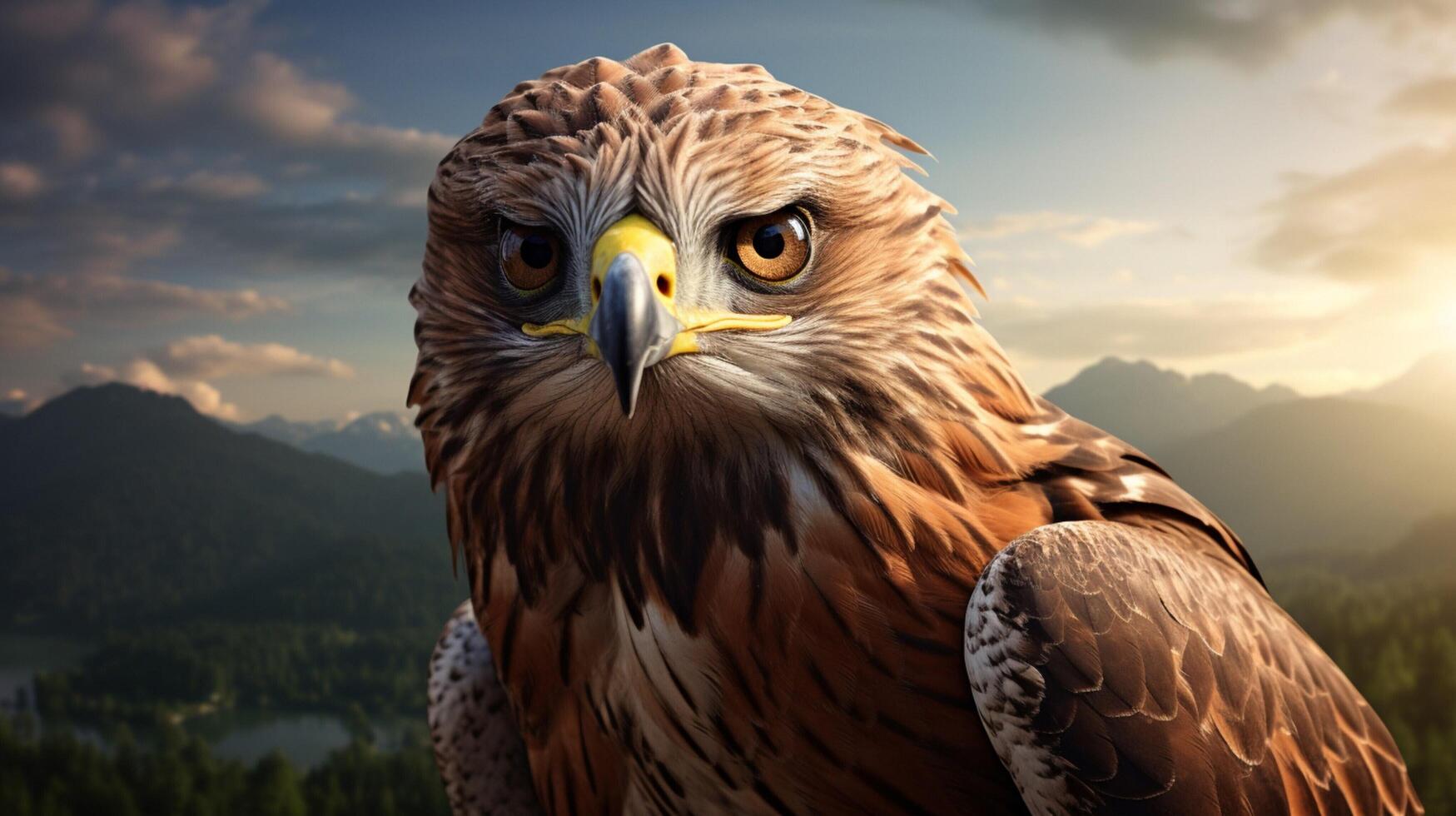 AI generated hawk high quality image photo