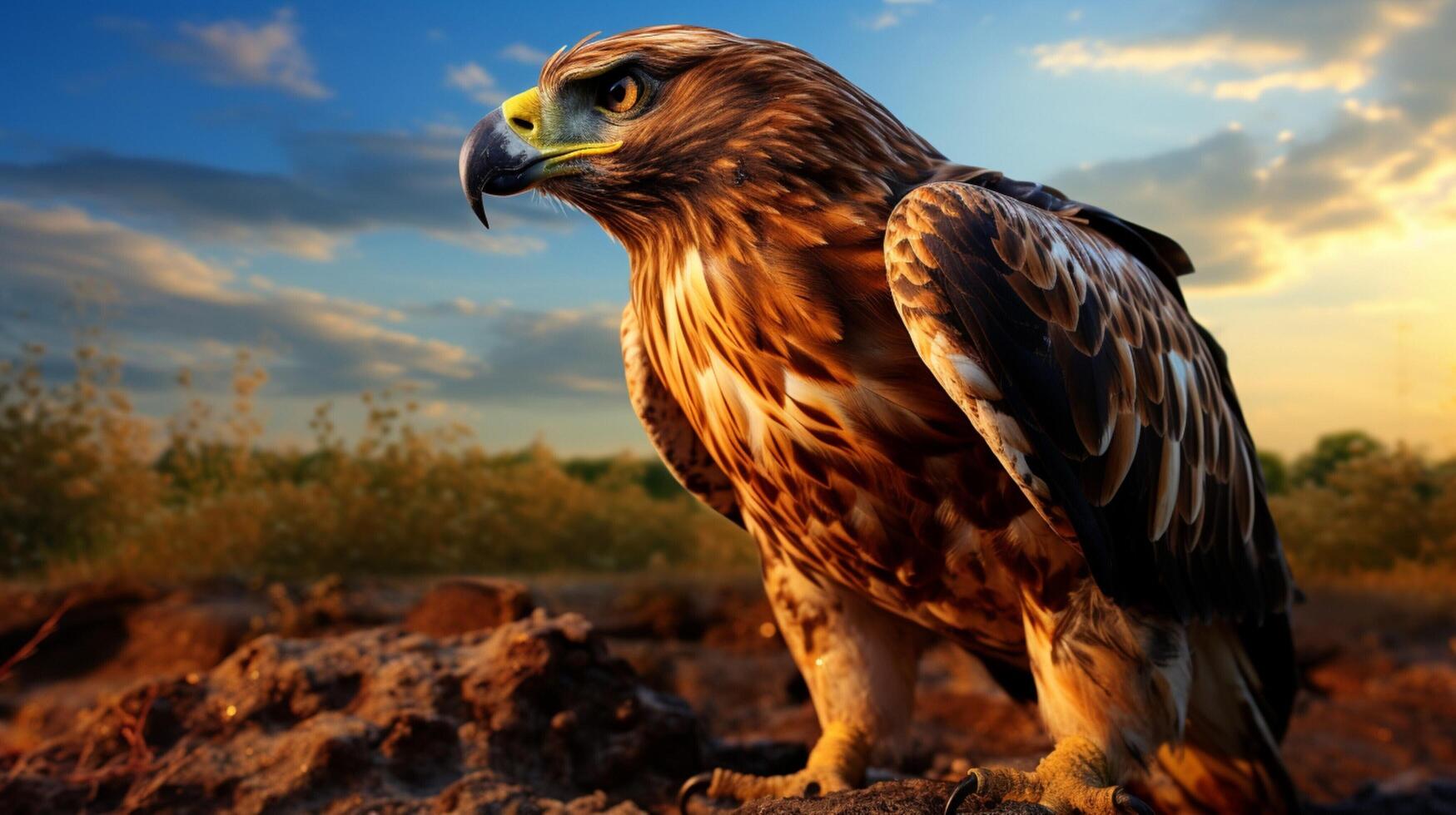 AI generated hawk high quality image photo
