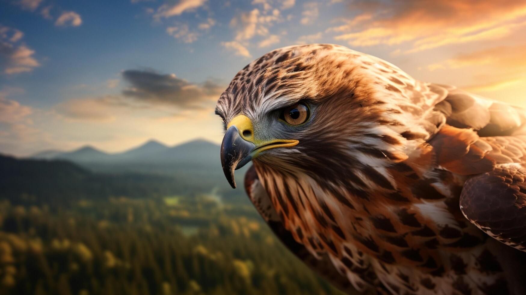 AI generated hawk high quality image photo