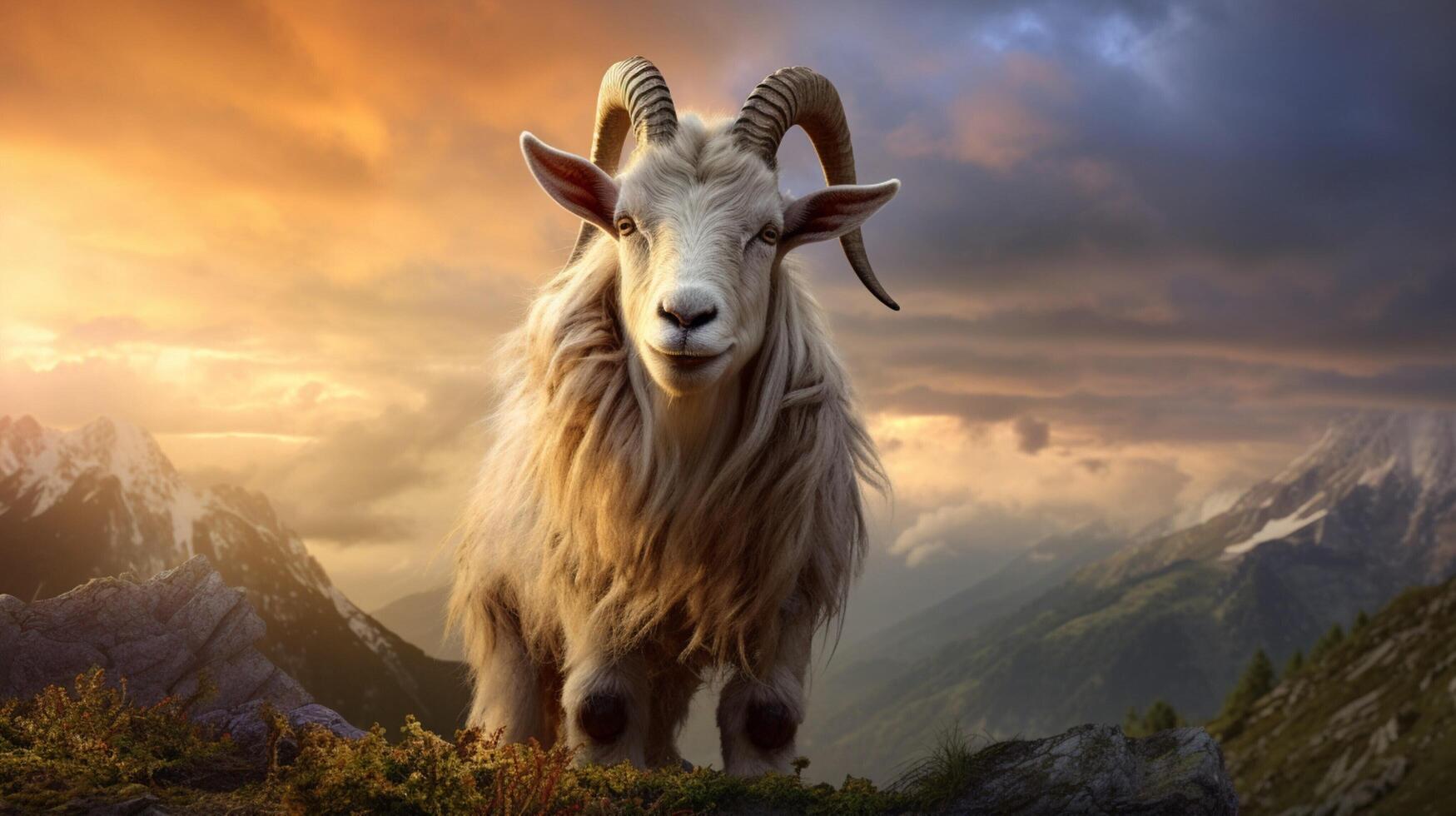 AI generated goat high quality image photo