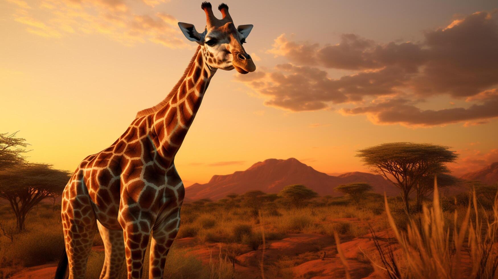 AI generated giraffe high quality image photo