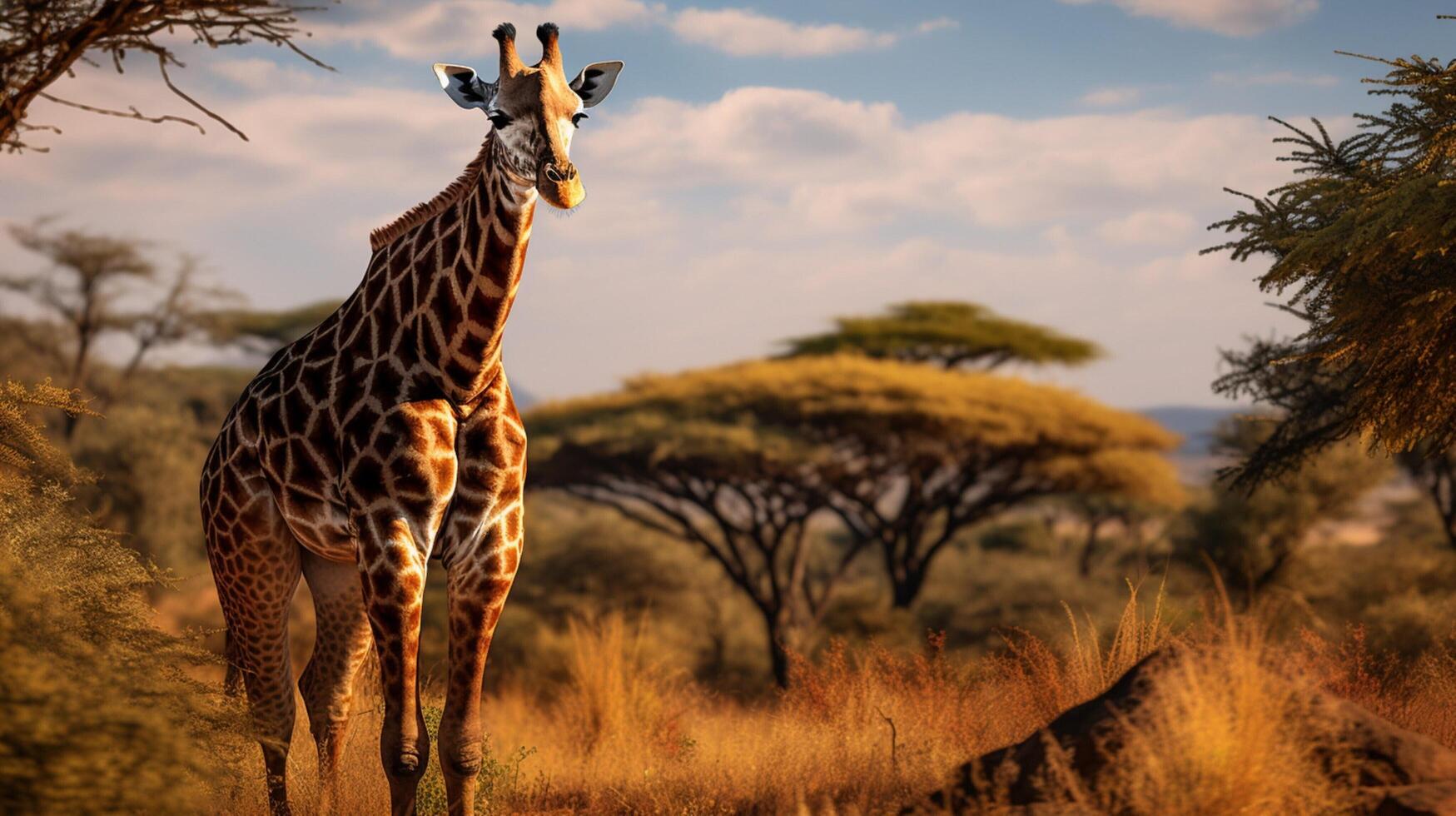 AI generated giraffe high quality image photo