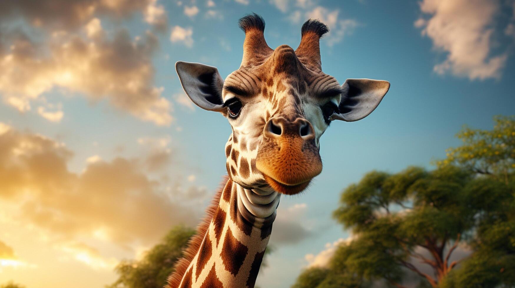 AI generated giraffe high quality image photo