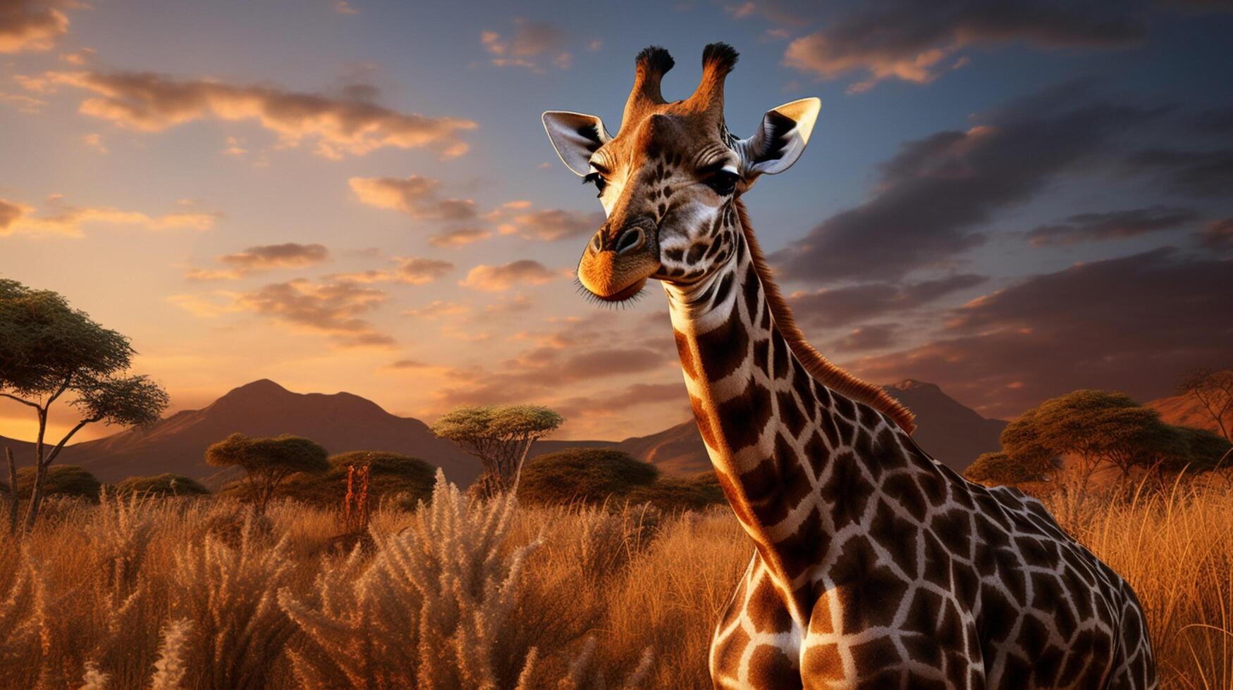 AI generated giraffe high quality image photo