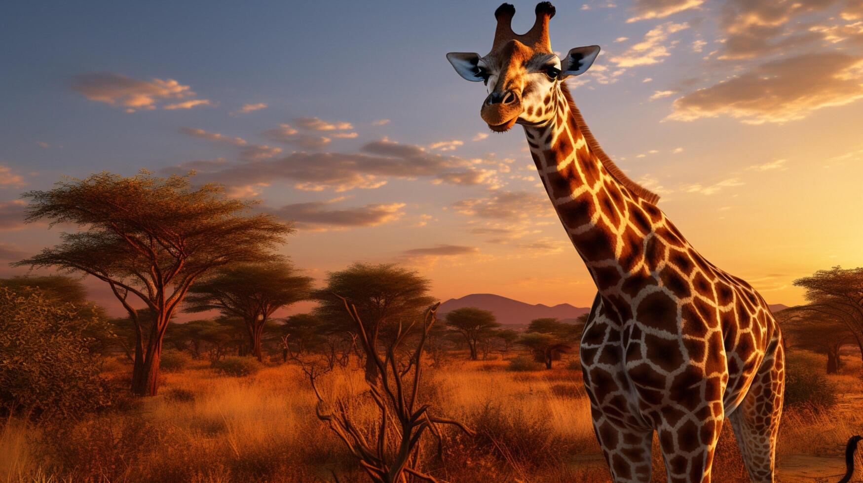 AI generated giraffe high quality image photo