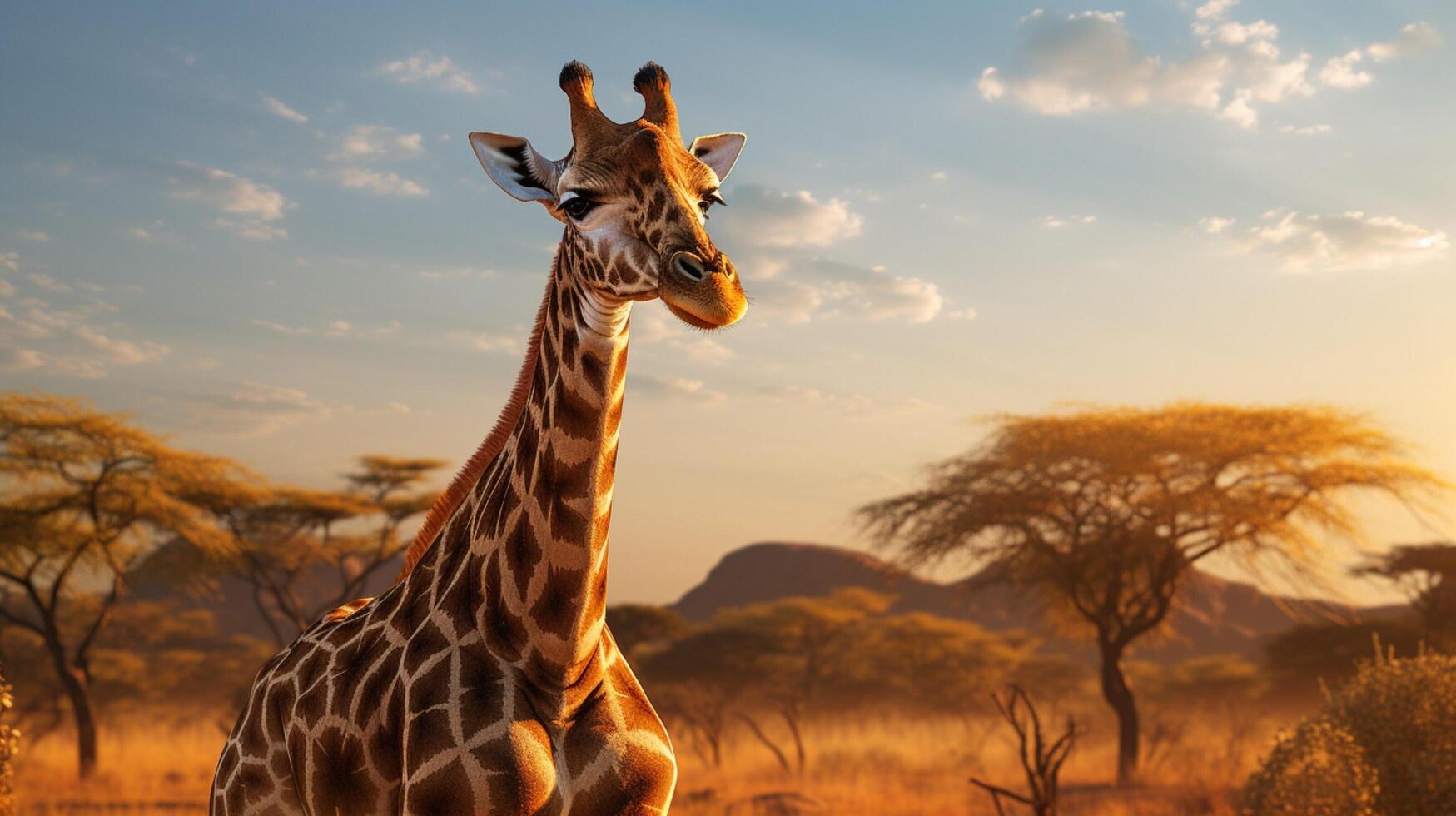 AI generated giraffe high quality image photo