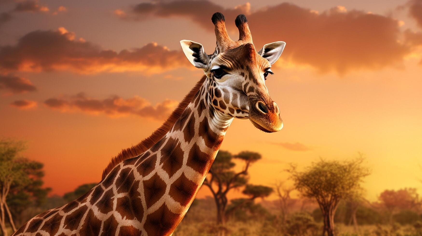 AI generated giraffe high quality image photo