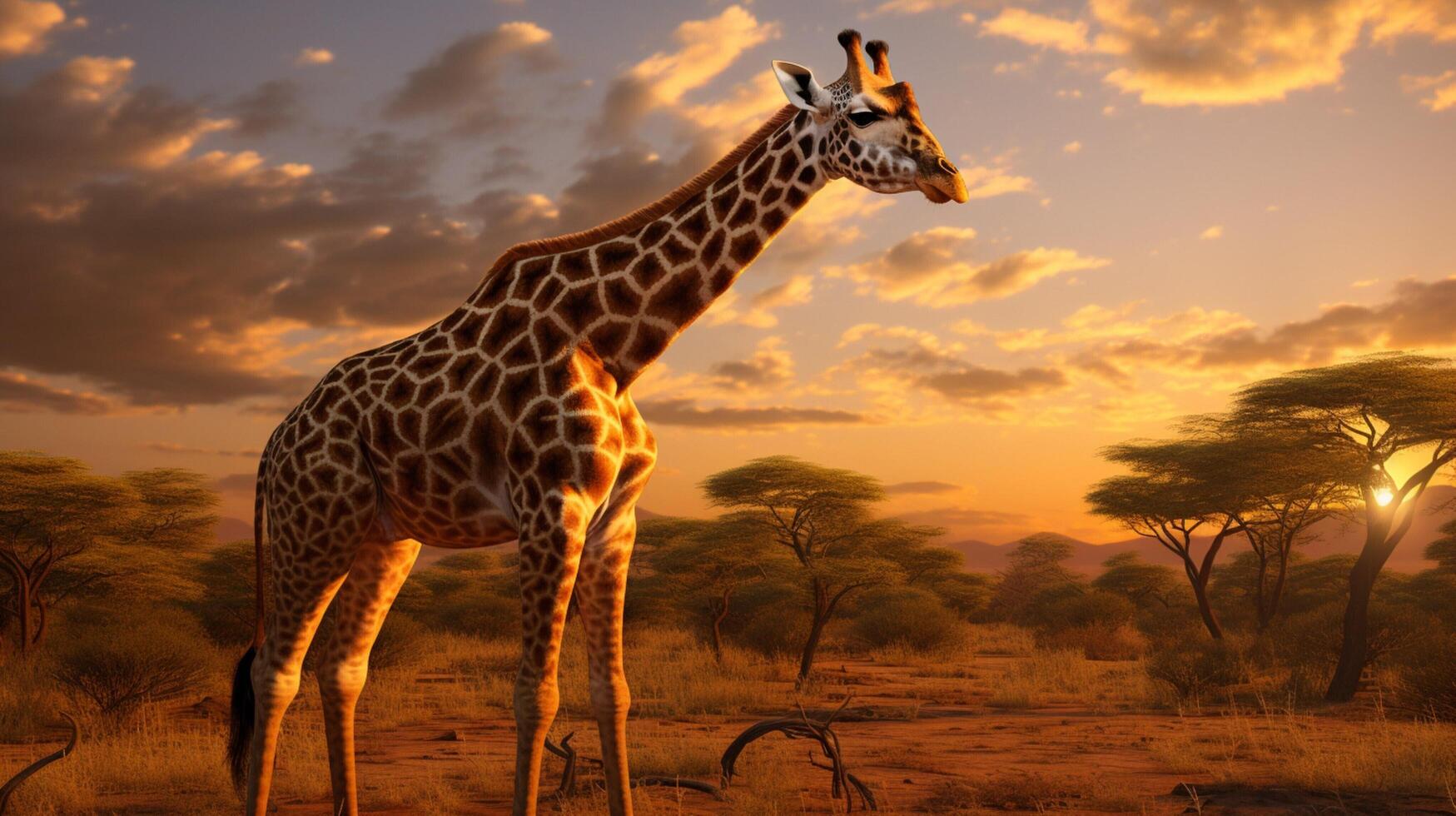 AI generated giraffe high quality image photo