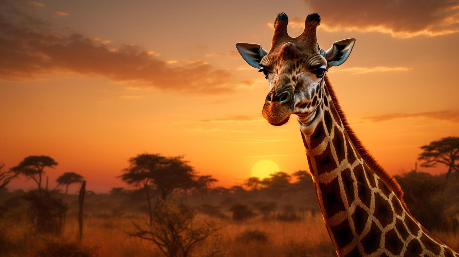AI generated giraffe high quality image photo