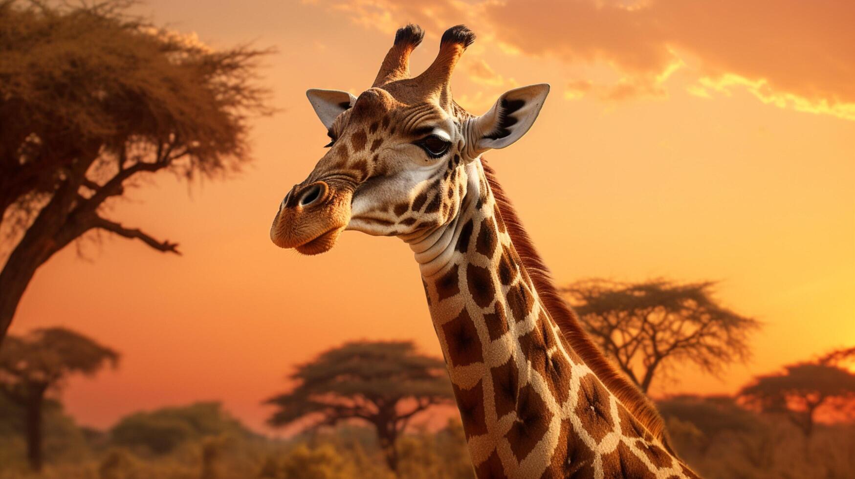 AI generated giraffe high quality image photo