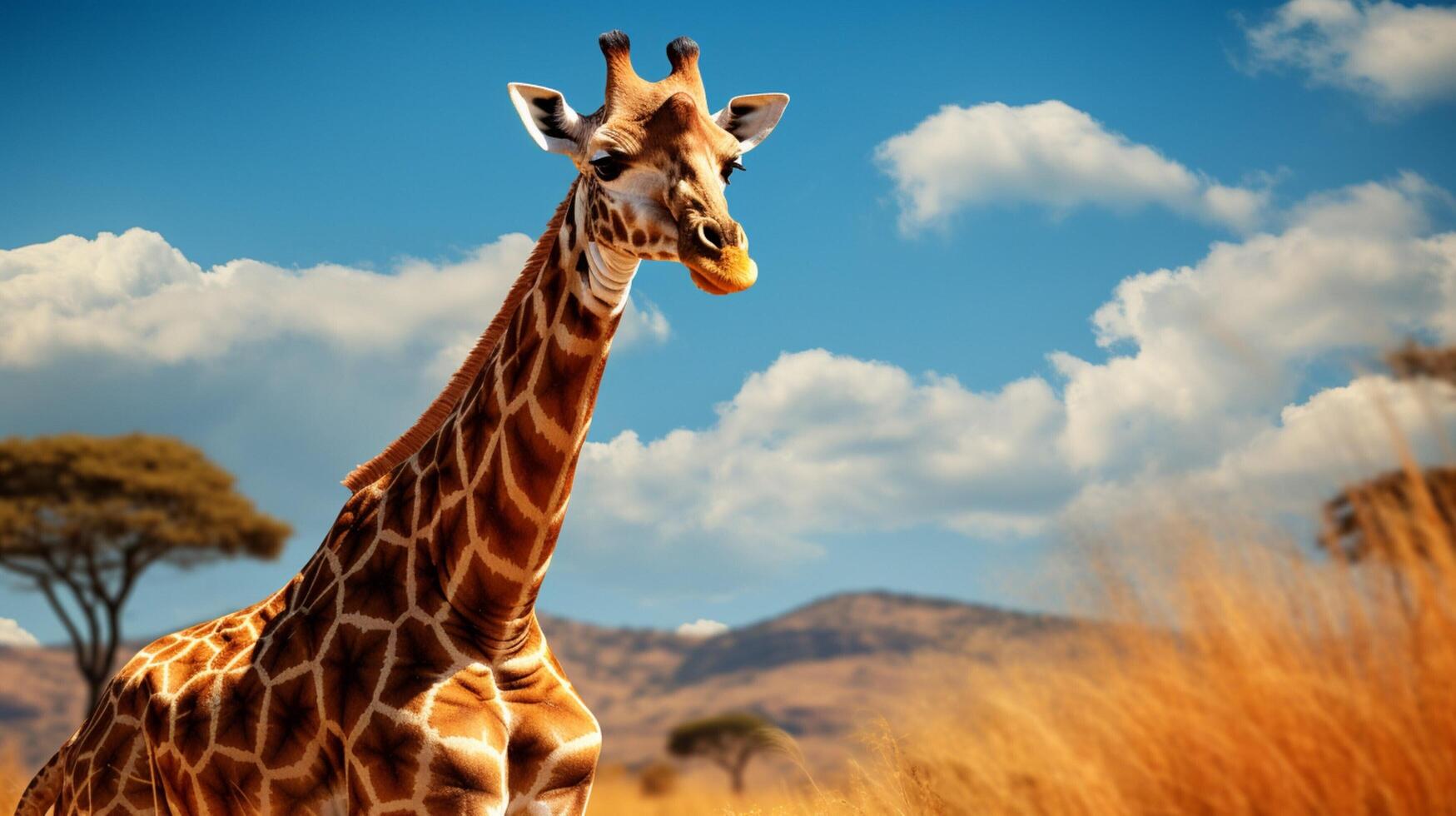 AI generated giraffe high quality image photo