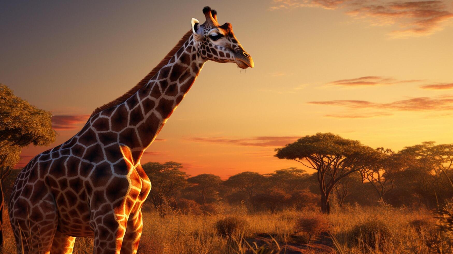 AI generated giraffe high quality image photo