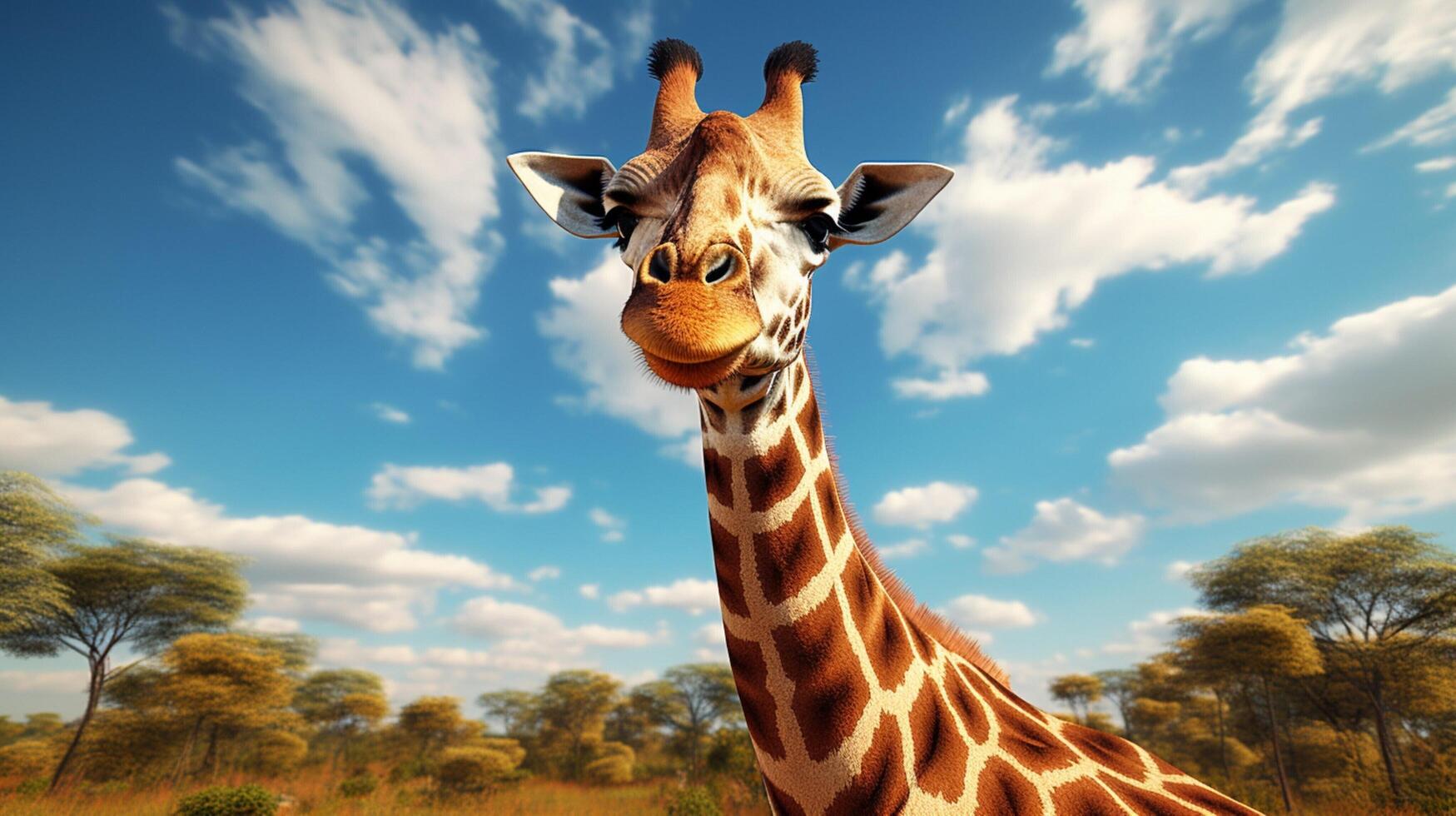 AI generated giraffe high quality image photo